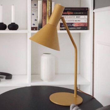 Stolová lampa FRANDSEN Lyss, matná mandľová