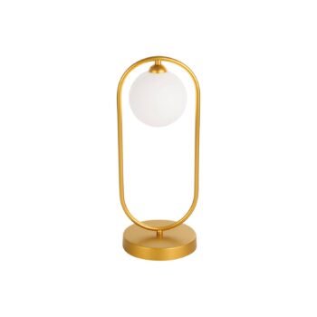 Stolová lampa Fancy so skleneným tienidlom, zlatá