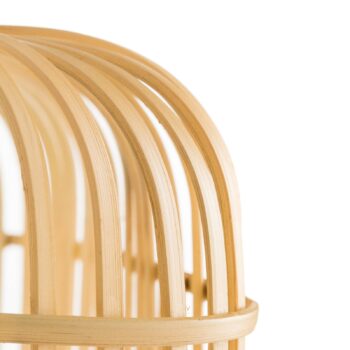 Stolová lampa Forestier Bamboo Square S v bielej farbe