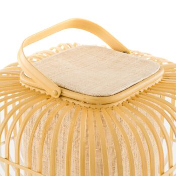 Stolová lampa Forestier Bamboo Square S v bielej farbe