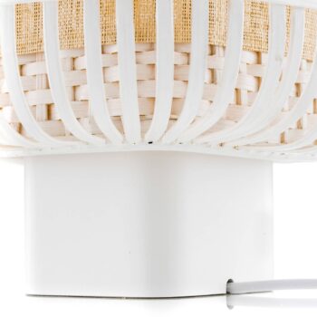 Stolová lampa Forestier Bamboo Square S v bielej farbe
