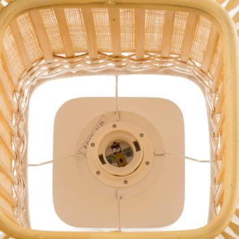 Stolová lampa Forestier Bamboo Square S v bielej farbe