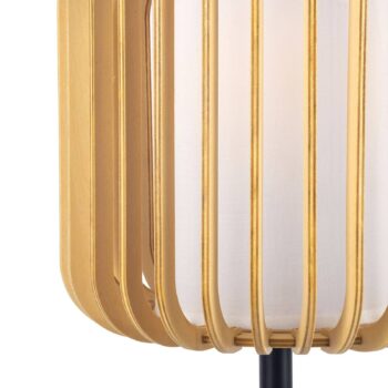 Stolová lampa Forlight Viva, svetlohnedá, drevo/kov, výška 49 cm