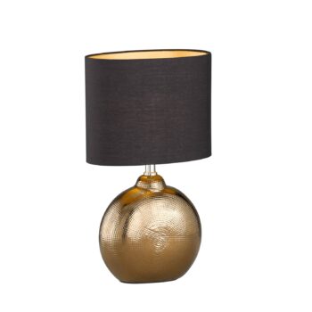 Stolová lampa Foro, bronzová/čierna, výška 39 cm