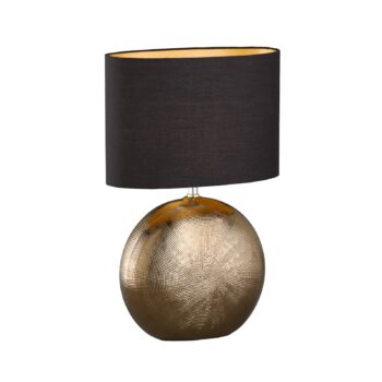 Stolová lampa Foro, bronzová/čierna, výška 53 cm