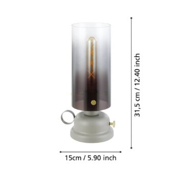 Stolová lampa Gargrave v dizajne olejovej lampy
