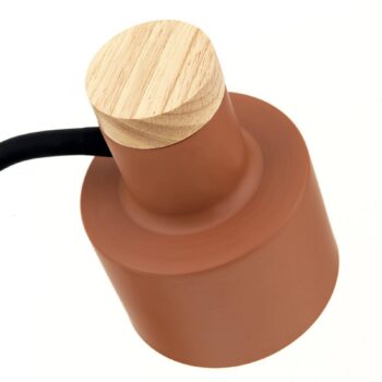 Stolová lampa Gili, koralovo červená, oceľ, výška 35 cm, E27