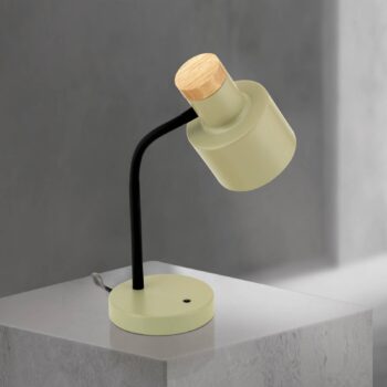 Stolová lampa Gili, svetlozelená, oceľ, výška 35 cm, E27