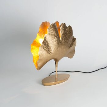 Stolová lampa Ginkgo, zlatá, 36 x 34 cm