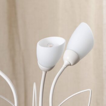 Stolová lampa Gloriosa, krémová, sklo, 3-pl
