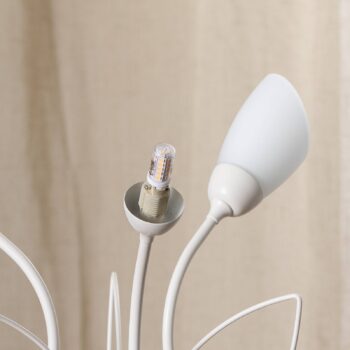 Stolová lampa Gloriosa, krémová, sklo, 3-pl