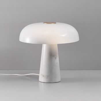 Stolová lampa Glossy, biela/opálová biela