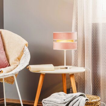 Stolová lampa Golden Duo výška 30 cm svetloružová/zlatá