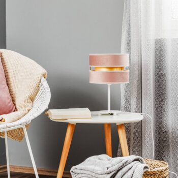 Stolová lampa Golden Duo výška 30 cm svetloružová/zlatá