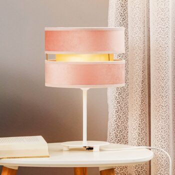 Stolová lampa Golden Duo výška 30 cm svetloružová/zlatá