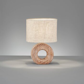 Stolová lampa Hanke výška 31 cm, tienidlo piesková