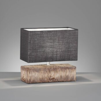 Stolová lampa Hauke s ľanovým tienidlom 18 x 13 cm