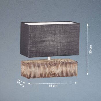 Stolová lampa Hauke s ľanovým tienidlom 18 x 13 cm