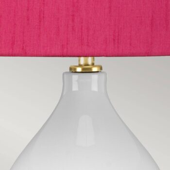Stolová lampa Isla starožitná mosadz/brusnicová