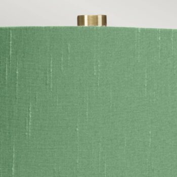 Stolová lampa Isla textil starožitná mosadz/zelená
