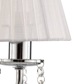 Stolová lampa Jacqueline, 1-plameňová, biela