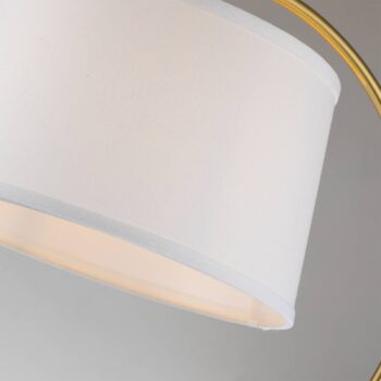 Stolová lampa Jenkins brúsená mosadz/krémová