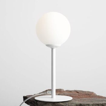 Stolová lampa Joel, výška 35 cm, biela