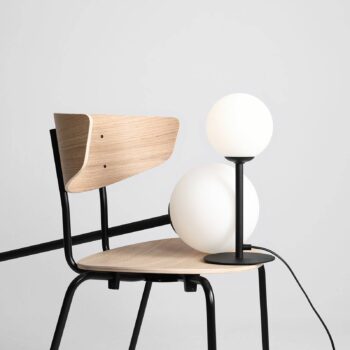 Stolová lampa Joel, výška 35 cm, čierna/biela