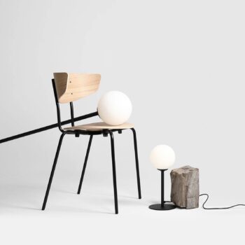 Stolová lampa Joel, výška 35 cm, čierna/biela