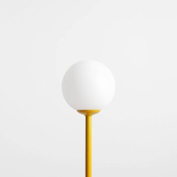 Stolová lampa Joel, výška 35 cm, horčicovožltá/biela