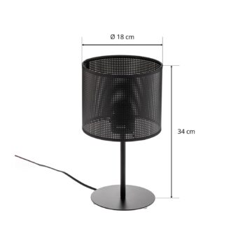 Stolová lampa Jovin, výška 34 cm, čierna