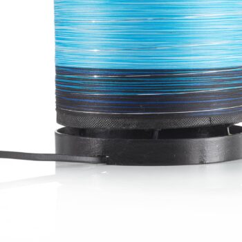 Stolová lampa Julie ovinutá vláknami, modrá