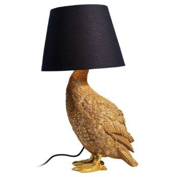 Stolová lampa KARE Animal Duck s látkovým tienidlom