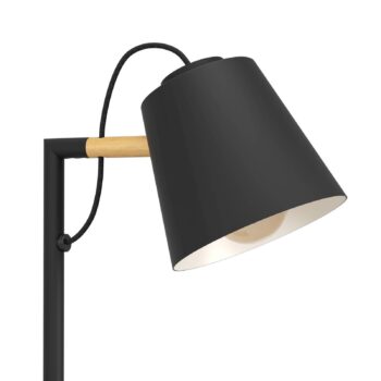 Stolová lampa Lacey, výška 48,5 cm, čierna, oceľ