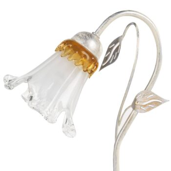 Stolová lampa Lancia, farba slonovej kosti, 1 svetlo, železo, sklo