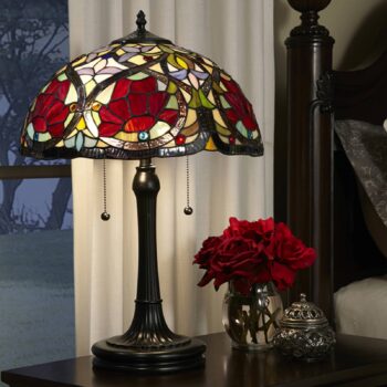 Stolová lampa Larissa v štýle Tiffany