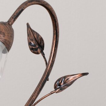 Stolová lampa Liliana, 1-plameňová, čierna, červenozlatá, kov