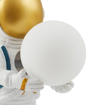 Stolová lampa Lindby Kosmo, biela/zlatá, keramika, sklo