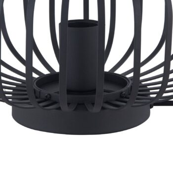 Stolová lampa Lindby Krish v čiernej farbe so vzhľadom klietky