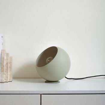 Stolová lampa Lindby Solomia, zelená, železo, Ø 20 cm