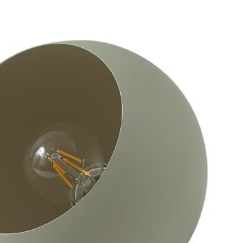Stolová lampa Lindby Solomia, zelená, železo, Ø 20 cm