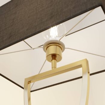 Stolová lampa Lucande Evaine, mosadz/čierna, 66 cm, E27