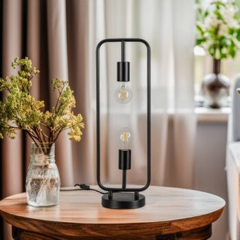 Stolová lampa Lucande Tornike, dvojsvetlíková, železo