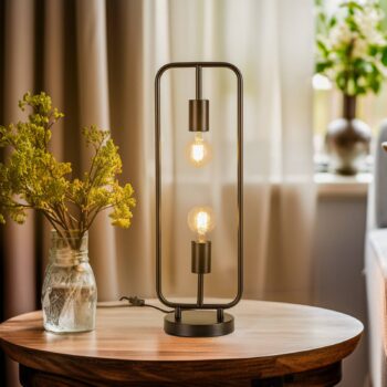 Stolová lampa Lucande Tornike, dvojsvetlíková, železo