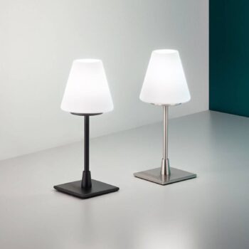 Stolová lampa Lucy LED s dotykovým stmievačom, chróm