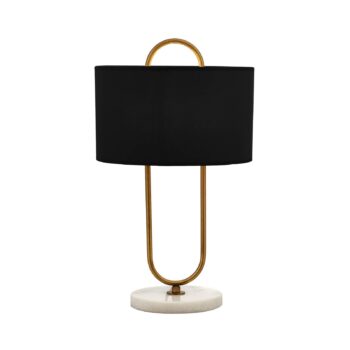 Stolová lampa ML-9112-1E mramorová základňa a látkový tienidlo
