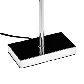 Stolová lampa Makani, chróm, s dekorom mušlí