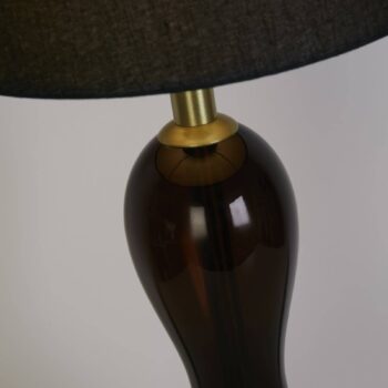 Stolová lampa Marakesh čierna/dymovo sivá výška 67 cm textil/sklo