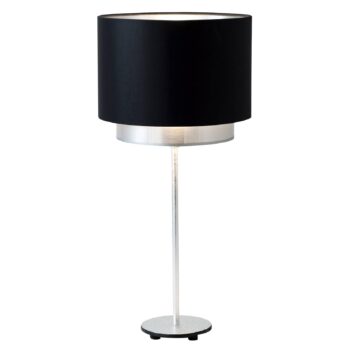 Stolová lampa Mattia, čierny/strieborný chintz