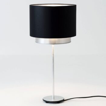 Stolová lampa Mattia, čierny/strieborný chintz